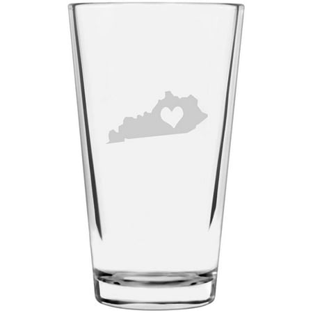 

Kentucky Heart States Etched 16oz Libbey Pint Glass