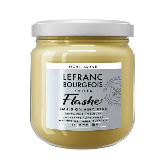 Lefranc & Bourgeois Flashe Matte Artist's Color, 400ml, Yellow Ochre