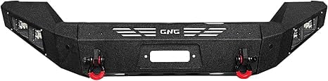 TIOYAR For 2011-2012-2013-2014-2015-2016 Ford F250/F350/F450/F550 Steel Front Bumper With Winch Plate&Square Lights (Black Texture)