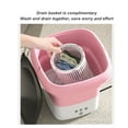 thumbnail image 3 of Convenient Laundry Solution Portable Washing Machine ABS Mini Size Washer Noiseless Mini Foldable Laundry Bucket Washer For RV Travel Apartment US Plug 120 To 240V Portable, 3 of 8
