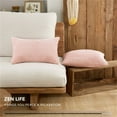 thumbnail image 4 of NCWSO Decorative Throw Pillows Covers Case Couch for Car Decor Home Sofa Pillow Cover Pack Of 2 Corduary Pillow Covers Rectangle Pillowcase for Couch Bedroom Sofa 12X20 Inch Coral,Pink, 4 of 4