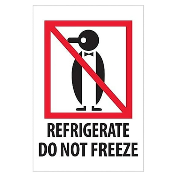 Tape Logic Label,Refrgerate Do Not Freeze,4"X6" IPM505