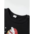 thumbnail image 4 of Pijamas navideños familiares a juego: camiseta de manga larga con estampado de árbol de Navidad y pantalón a cuadros., 4 of 10