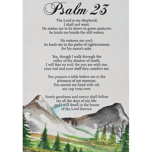 Psalm 23 Wall Art Poster Wall Art Living Room Wall Art Bedroom Wall Decor Print Modern Art poster