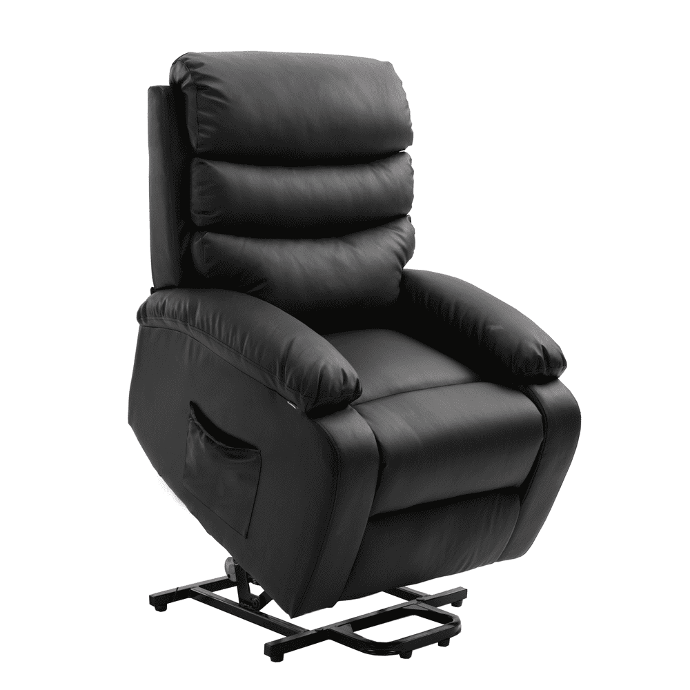 Homegear Faux Leather Recliner, Black - Walmart.com