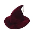 thumbnail image 6 of DuoJiaJ Womens Star Pendant Witch Hat, Wizard Cap Party Dress Up Red Sizes One Size, 6 of 6