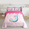 thumbnail image 2 of Feelyou Initial J Letter Twin Comforter Sets, Teen Kid Bow-tie Ribbon Bedding Set, 2pcs, 2 of 8