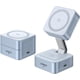 thumbnail image 1 of MagFlow 25W Qi2.2 Cargador Inalámbrico Plegable Magnética, 2 en 1 Cargador Magsafe, Soporte de Carga Inalámbrico Compatible con iPhone 17 Pro MAX 16 15 14 13 12, AirPods, Cable de 1M, 1 of 13