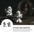 thumbnail image 4 of 2 Pcs Statue en Plâtre Ange en Résine Sculpture Délicate Ornement Maison, 4 of 6