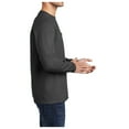 thumbnail image 3 of Mafoose Men's Casual Style Tall Long Sleeve Essential Pocket T-Shirt Charcoal 4XLT, 3 of 4