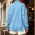 thumbnail image 4 of Ghalytn Women's Fleece Lined Full Zip Jacket Stand Collar Long Sleeve Casual Sweatshirt Coat with Pockets, 4 of 9