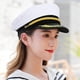thumbnail image 4 of Embroidery Navy Cap Vintage Adjustable Cotton Military Hat for Women Men, 4 of 5
