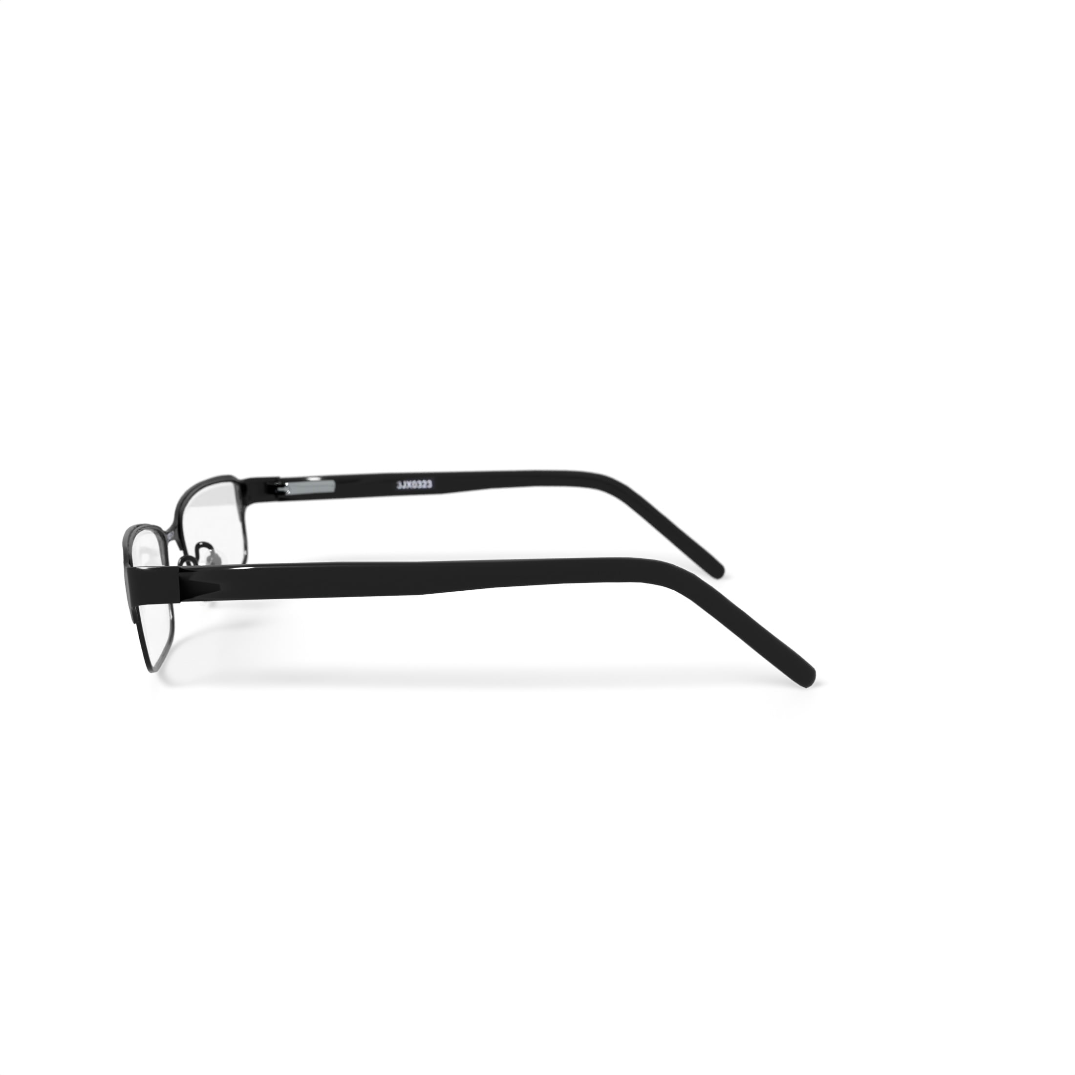 Contour Men's FM11018 Rectangular Prescription Eyeglasses with Case, Satin Black