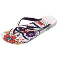 thumbnail image 1 of Ish Original Official Frida Kahlo White Flower Skull Women Flip-Flop Sandal Size 6-10, 1 of 6