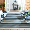 thumbnail image 3 of Safavieh Courtyard Caroline Striped Indoor/Outdoor Area Rug, Navy/Beige, 10' x 14', 3 of 19