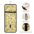 thumbnail image 4 of 3-Piece Travel Toiletry Bag Set, Hanging Wash Bag with Makeup Bag & Brush Case,Waterproof Cosmetic Organizer for Travel, Gym & Home Yellow Gingham with Daisies Pattern, 4 of 10