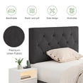 thumbnail image 4 of Someet Upholstered Headboard for Twin Size, Adjustable Height Headboard, Modern Diamond Tufting Solid Wood Headboard, Dark Gray, 4 of 9