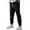 Black, variant on Mens Jogger Pockets Pants Fall Winter Retro Leg Lace Up Sports Casual Trousers Red Pant