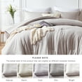 thumbnail image 7 of Davulos Queen Size Comforter Set - 3 Pieces Khaki Gray Soft Luxury Cationic Dyeing Bedding Comforter For All Season, Breathable Lightweight Fluffy Bed Set with 1 Comforter and 2 Pillow Shams, 7 of 7