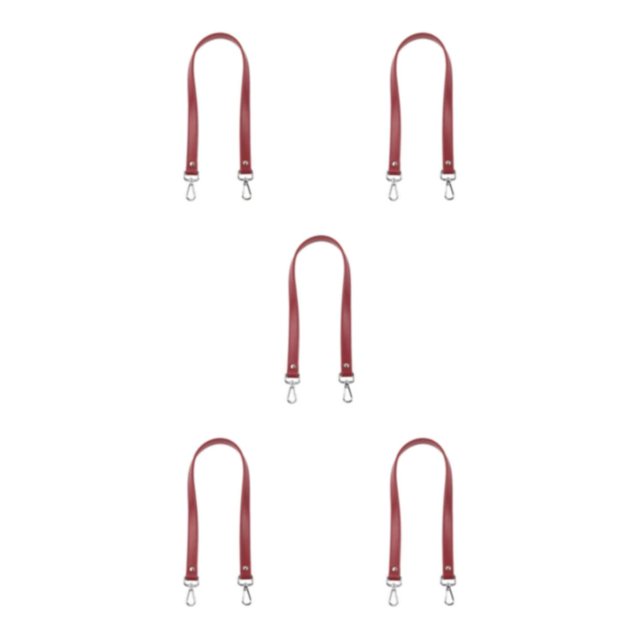 Transemion Stylish Shoulder Strap For Bag PU Leather Craftsmanship Multi-Color Options Shoulder Bag Strap Bag Accessories Winered 5Set