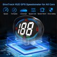 thumbnail image 5 of Hud Gps Speedometer Universal Car Heads-up Display 2.7inch Speed Meter With Compass Over Speed Alarm For All Vehicle, 5 of 5