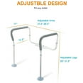 OasisSpace Toilet Rail Medical Bathroom Safety Frame, Adjustable