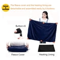thumbnail image 4 of Wosthever Manta eléctrica para mujer USB invierno cálido clima frío franela chal calentado viaje Unisex capa hogar Oficina lavable Suministros térmicos Azul Wosthever HA070958-01B, 4 of 6
