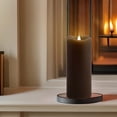 thumbnail image 3 of Pacific Accents Chocolate 3" x 9" Moving Flame Flameless Candle, 3 of 5