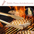 thumbnail image 3 of Pinzas de cocina de acero inoxidable para asar, 28 cm, color negro, 3 of 7