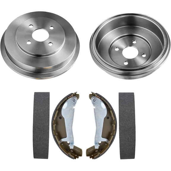 Detroit Axle - 4 Lug Rear Brake Kit for 2009-2010 Chevrolet Cobalt Pontiac G5 Replacement Brakes Drums and Semi-metallic Brake Shoes