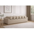 thumbnail image 6 of Meridian Furniture Rumble Taupe Vegan Leather Bench, 6 of 10