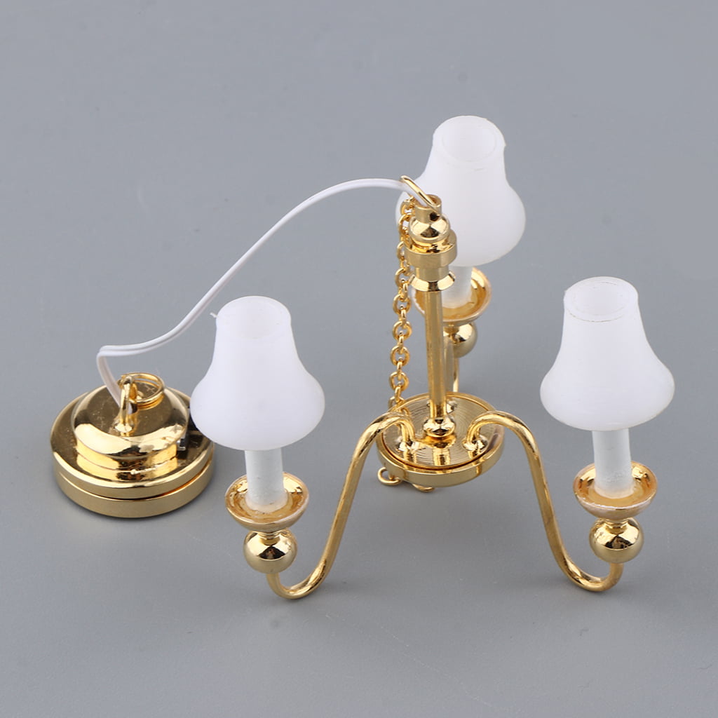 Dollhouse Miniature Battery Operated Light Hanging Lamp CL3SNB 1/12th Scale 