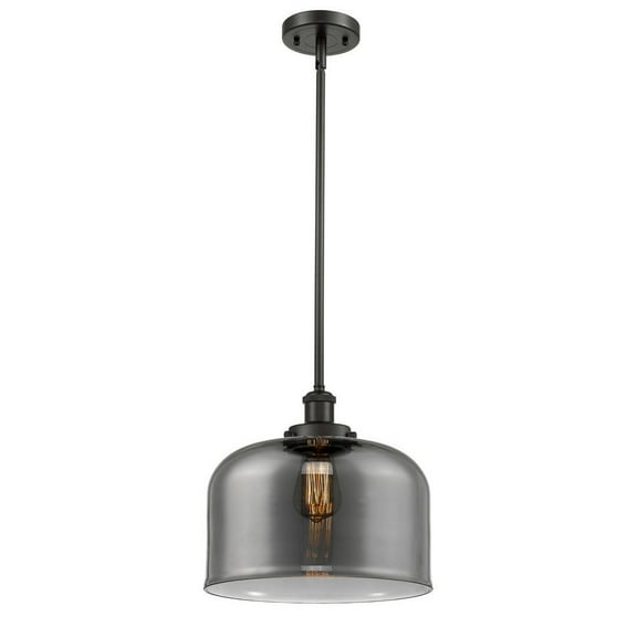 916-1S-OB-G73-L-Innovations Lighting-Bell - 1 Light Stem Hung Mini Pendant In Industrial Style-10 Inches Tall and 12 Inches Wide-Oil Rubbed Bronze