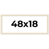 48x18 Frame White Real Wood Picture Frame Width 1.5 inches | Interior Frame Depth 0.5 inches | Barn