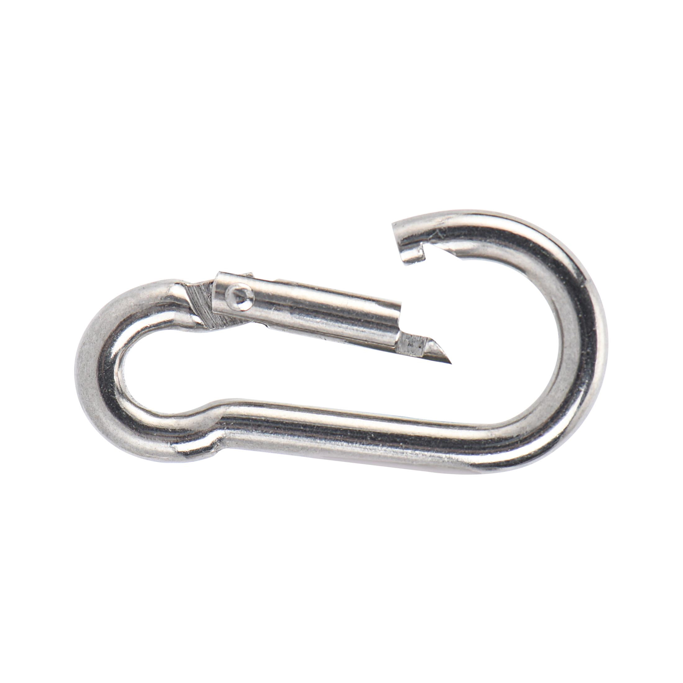 Hyper Tough 1-1/2 in. Spring Snap Hook, Stainless Steel, 30 Pack