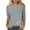 Gray Plus Size Blouse for Women_P, variant on CYMMPU Flower Printed 3/4 Sleeve Summer Fashion Shirts Round Neck Blouses for Women Dressy Casual Tunic Tops Loose Fit Spring Tops Lightweight Basic T-Shirts Black L