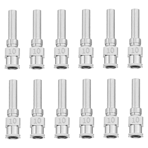 12Pcs Stainless Steel Blunt Tips Accuracy Precision Unbending Dispensing Needles