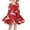 Reindeer Snowflake, variant on Renewold Christmas Winter Outdoor Kids A Line Dress Reindeer Snowflake Long Sleeve High Waistline Swing Dress Girls Twirly Skater School Dresses Size XS