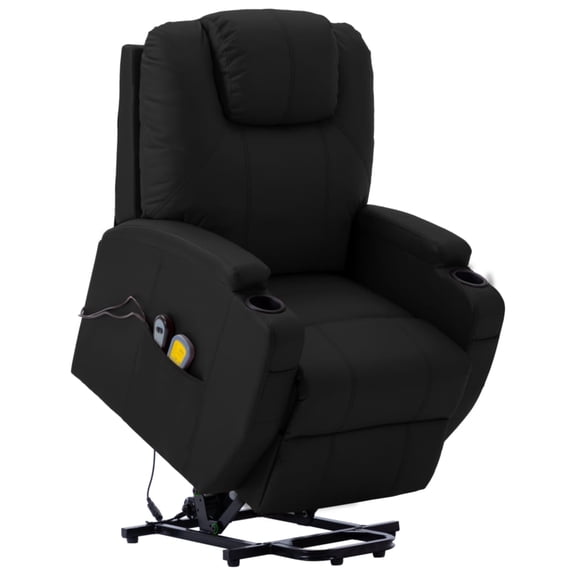 Casafoyer Massage Stand-up Chair Black Faux Leather