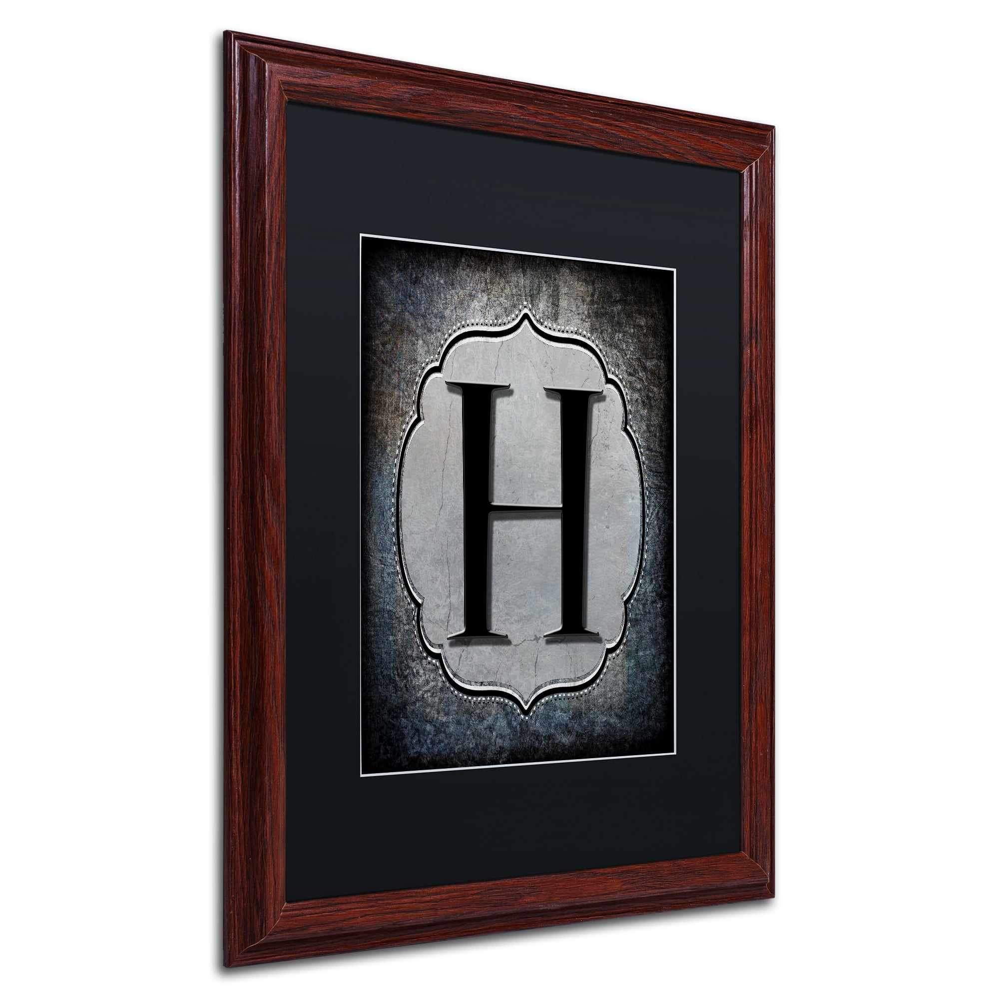 LightBoxJournal 'Letter H' Black Matted Framed Art
