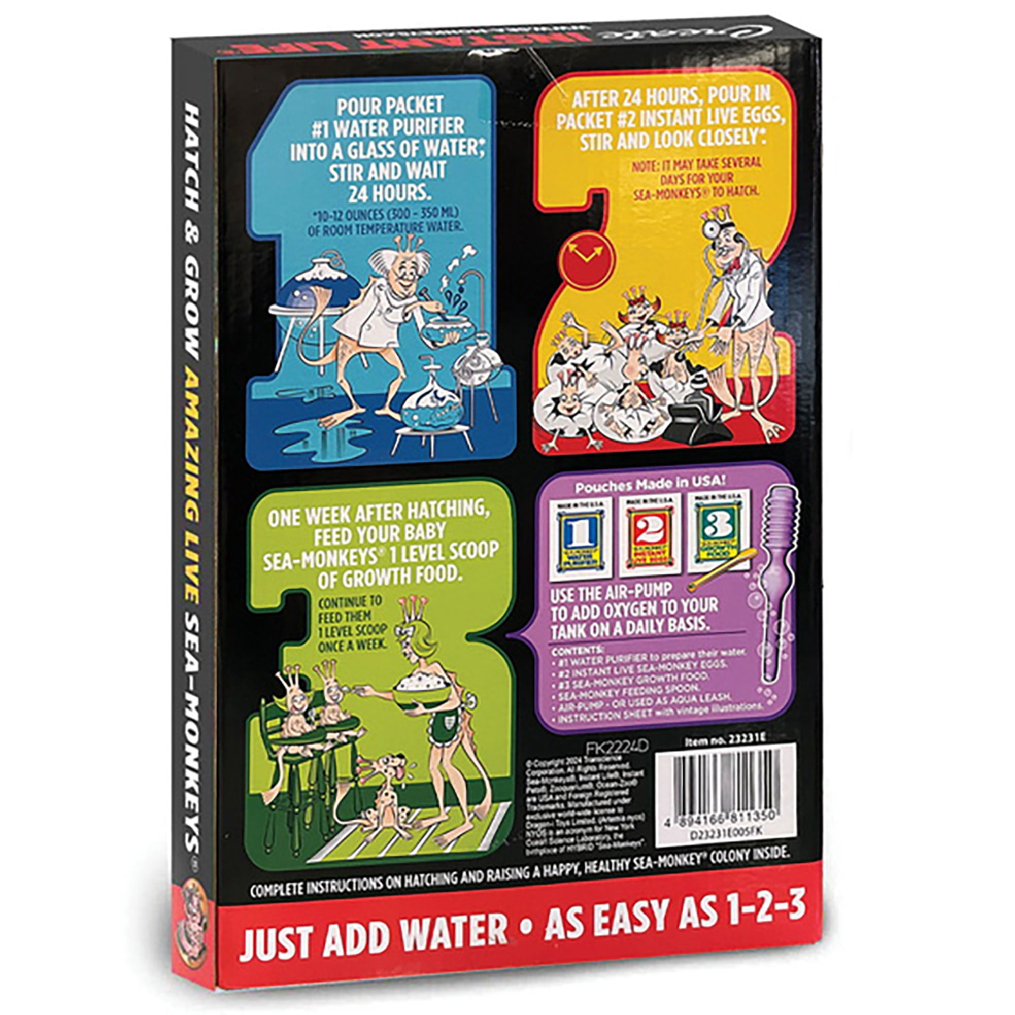 Sea-Monkeys: Retro Instant Life Kit - Tiny Brine Shrimp Growth Set, World's Only Instant Pet, Create Life, Just Add Water, Educational Kit, Kids 6+
