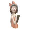 thumbnail image 1 of Estatua de , trasera Arreglo floral Forma Coleccionables Regalos de escritorio Escultura inconfundible para Oficina Adornos de Naranja Sunnimix Figuras de niña, 1 of 8