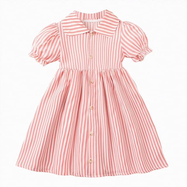 Gubotare Robes pour Bébé Robe en Tulle pour Tout-Petite Fille Été à Volants Sans Manches Robe Décontractée de Mode pour Bébé Fille Taille 7-8 (Rose, 7-8 Ans)