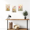 thumbnail image 2 of ZHONGYUTONG Flower Wall Art Set of 3 Watercolor Wildflower Paintings Colorful Floral Pictures Wall Decor Botanical Canvas Prints for Girls Room Decor Framed (11.00" x 14.00" x 3PCS), 2 of 5