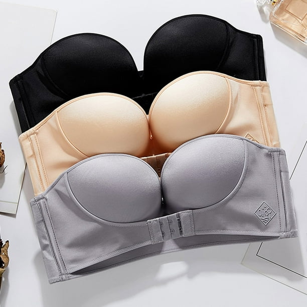 nsendm Female Underwear Adult Bra for Women Pack Womens 3PCS Solid