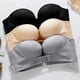 thumbnail image 5 of Gibobby Brasier Deportivo Para Mujer Mujer 2PCS Color sólido Sin tirantes Antideslizante Ajuste Sin Vestido Sujetador(Gris, beige,90F), 5 of 5