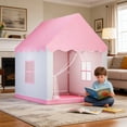 thumbnail image 4 of Indoor Play Tent Castle Foldable Gaming Teepee for Youngsters Private Play Space Reading Nook Mesh Ventilation Portable Playhouse for Living Room Backyard, 4 of 6
