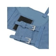 thumbnail image 3 of Cinturón elástico ancho para mujer INSPIRE CHIC, cinturones de corsé steampunk bajo el busto, cuero sintético/denim para vestido pequeño, denim azul, 3 of 7