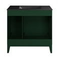 thumbnail image 7 of Cascade 36" Freestanding Bathroom Vanity in Green Oak with Black 3-Hole Widespread Sink Top, 7 of 7