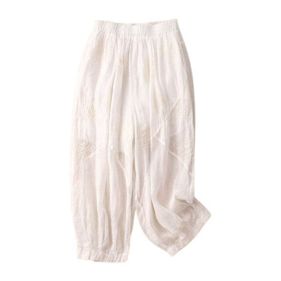 Women’s Pants Straight Leg Baggy White Pant Women Casual Comfy Dress Pants Cute Pants for Women
